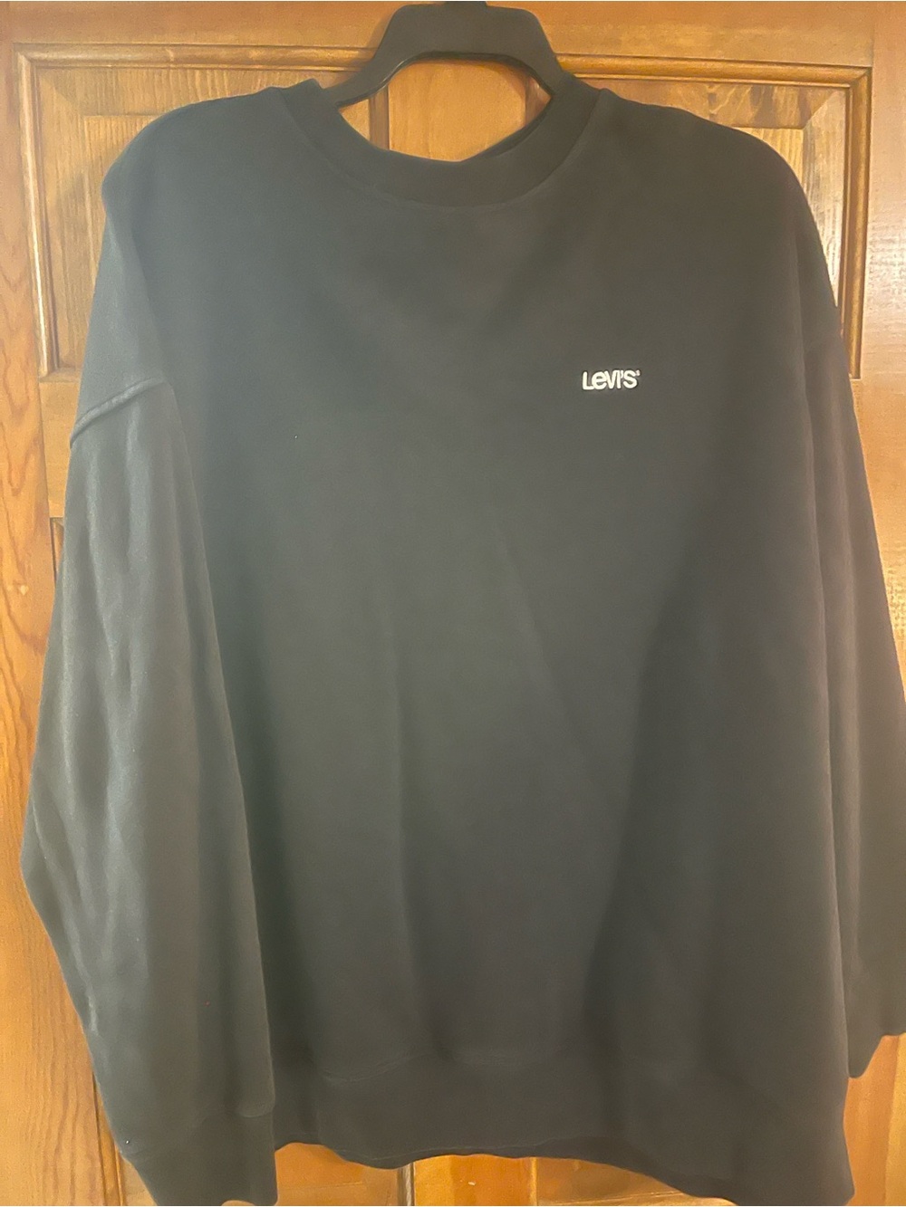 Levi's Black Pullover Sweatshirt with Red Logo Tag
